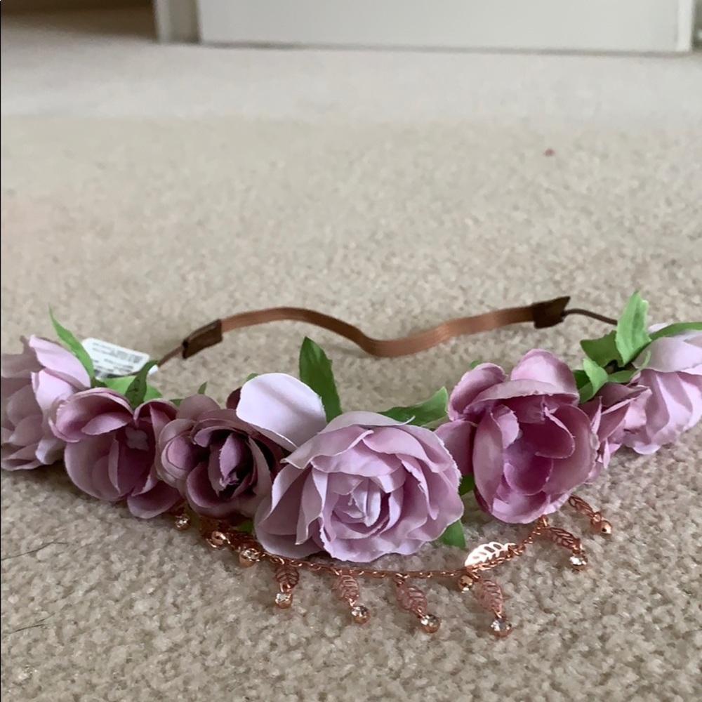 NWT Light Purple Flower Crown